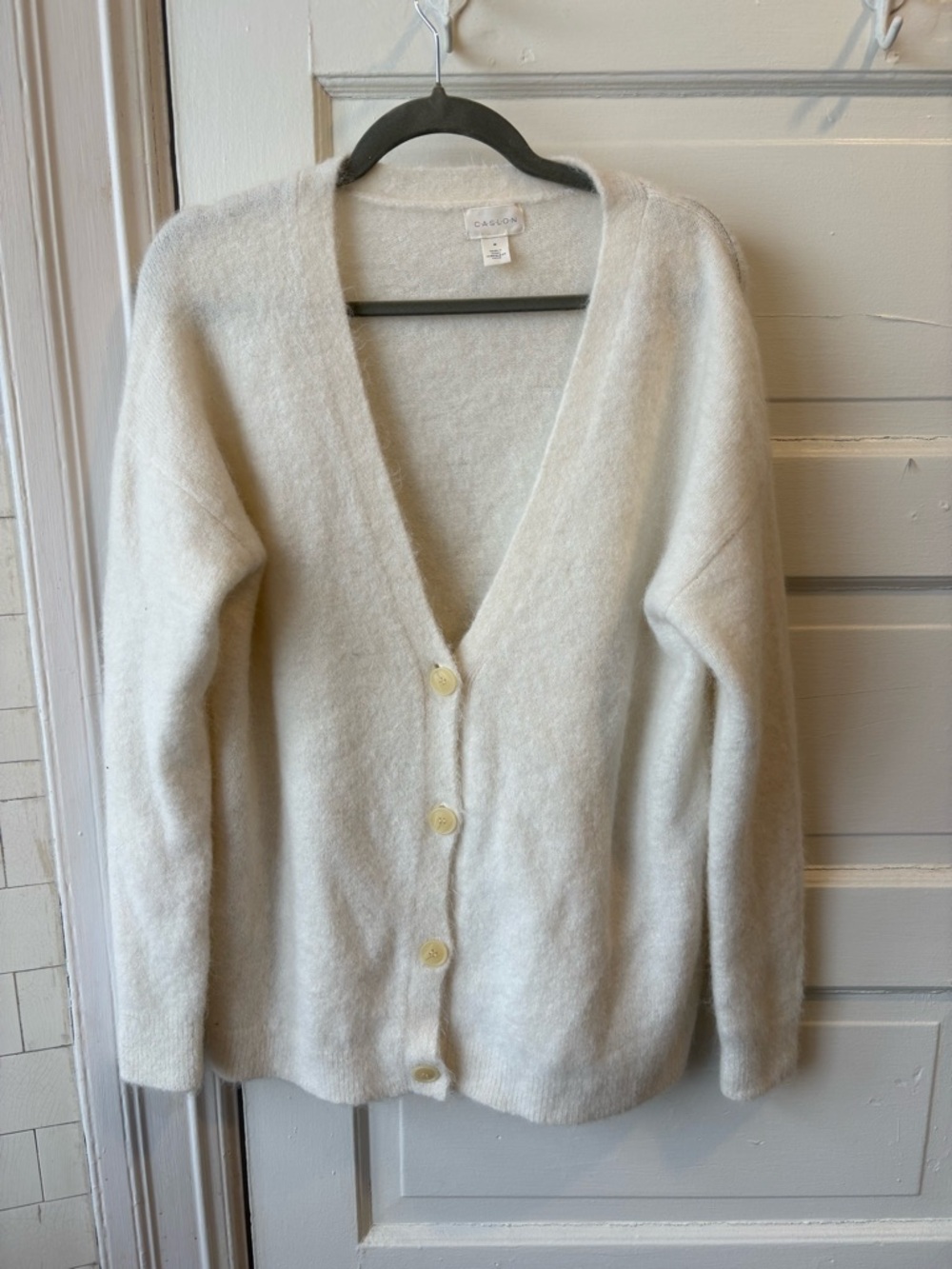 Caslon medium alpaca blend cardigan Size